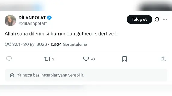 Allah sana dilerim ki burnundan getirecek dert verir