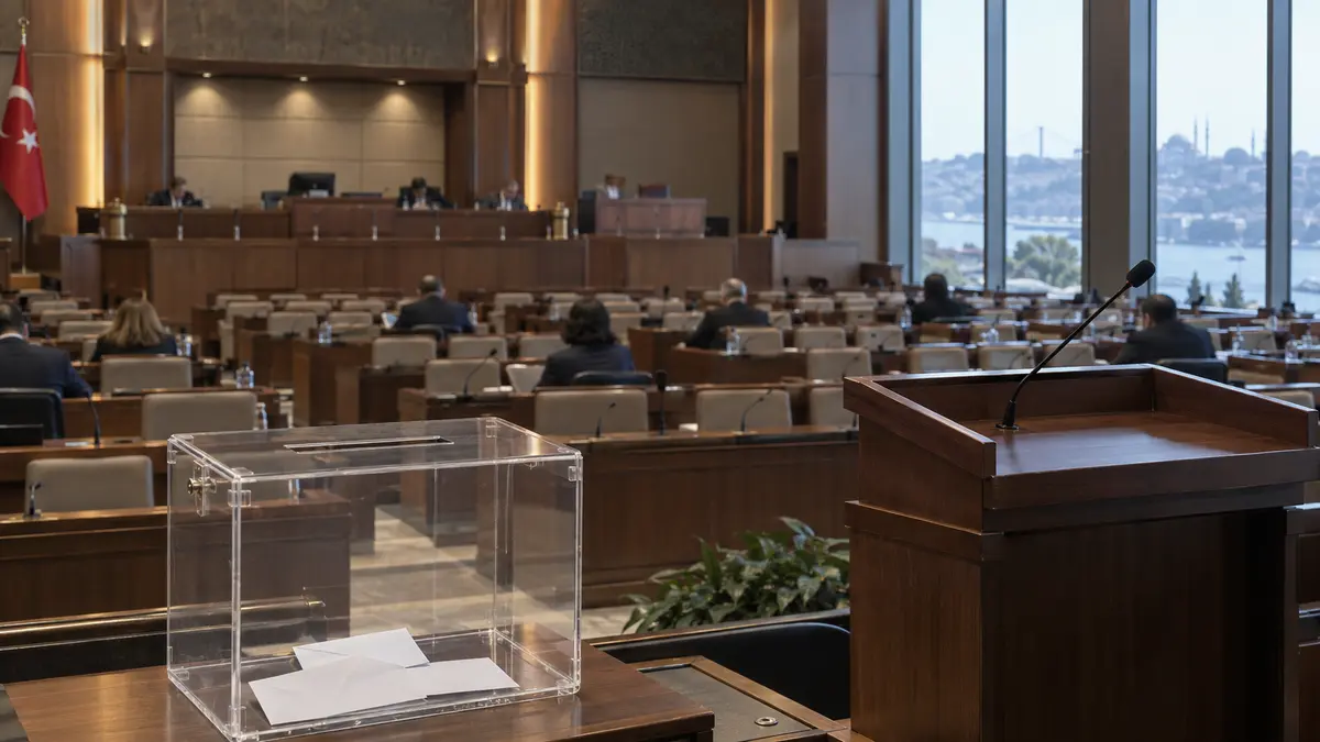Üsküdar Belediyesi başkan vekili seçimi için toplanan belediye meclisi