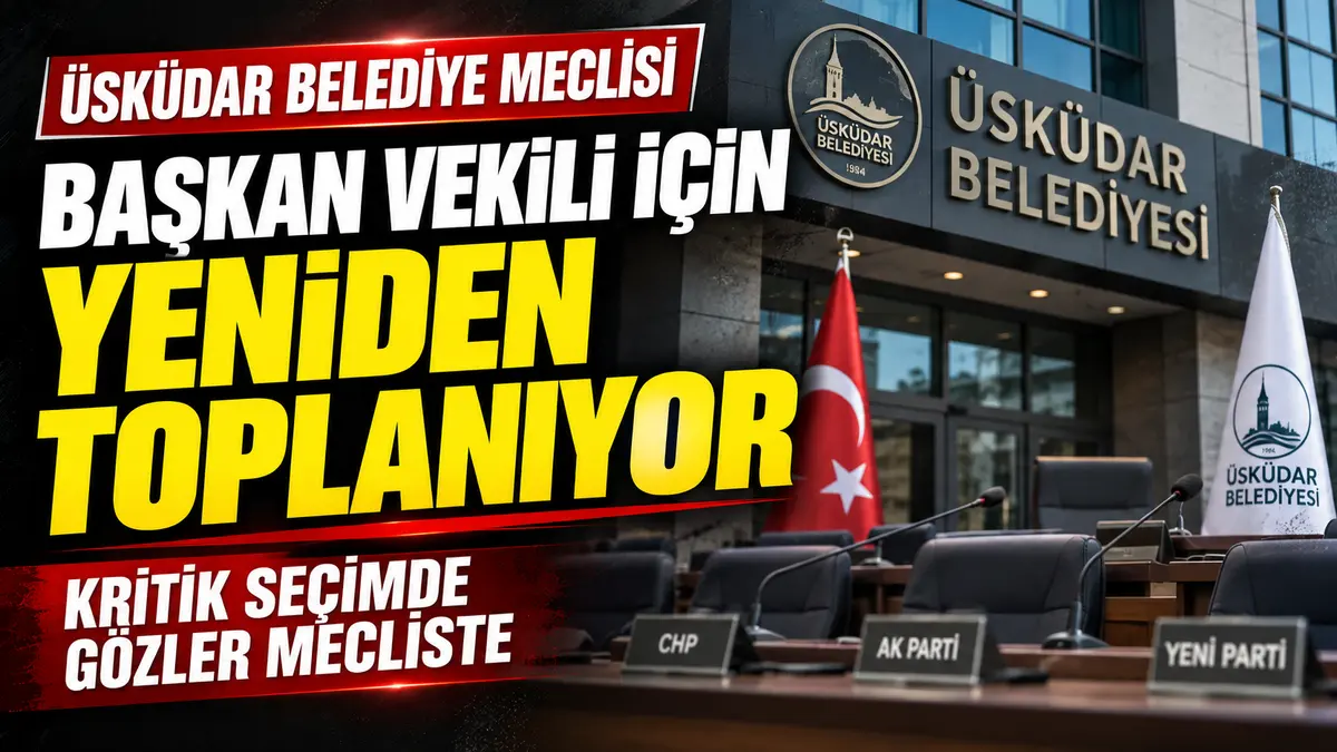 Üsküdar Belediyesi başkan vekili seçimi için belediye meclisi bugün yeniden toplanıyor